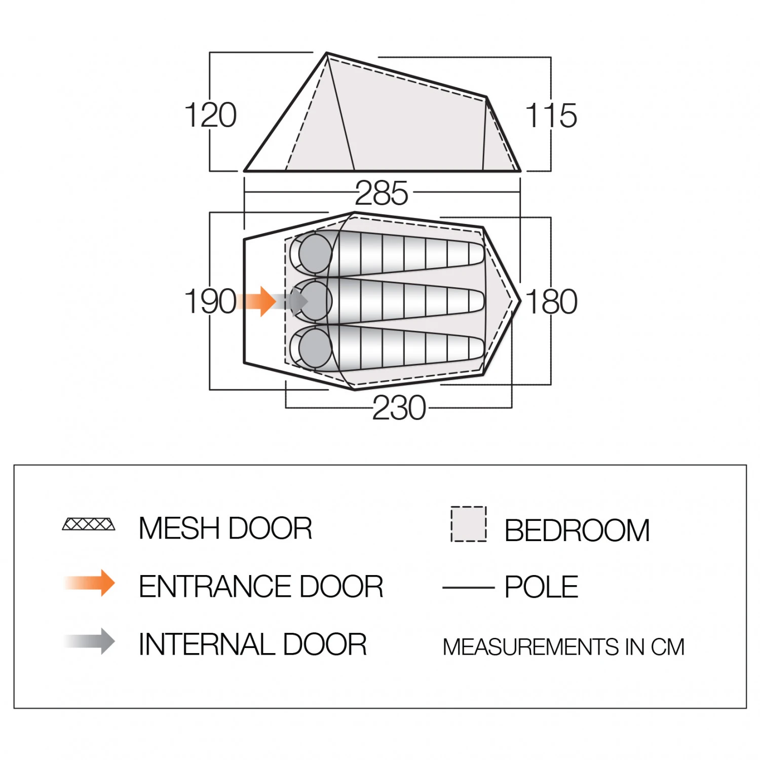 Vango Soul 300 - 3-Personen Zelt 4 Vango Soul 300 - 3-Personen Zelt – Bild 2